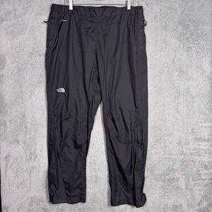 North Face Venture 2 Half Zip Rain Pants DryVent Black Womens 2XL XXL